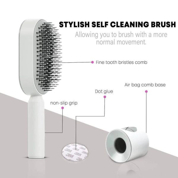 Comb Self-Cleaning Hair Brush, 3D Air CushionMassage Brush Air Bag Massage - Image 2