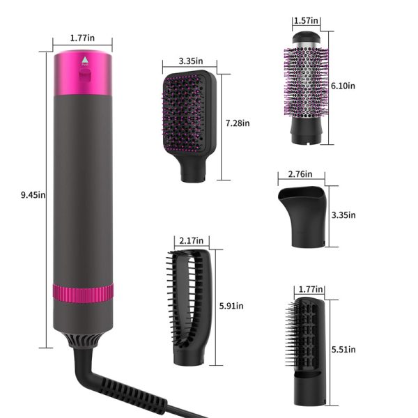 Professional 5 In 1 Hair Dryer Brush Dryer And Straightening Brush - Image 2